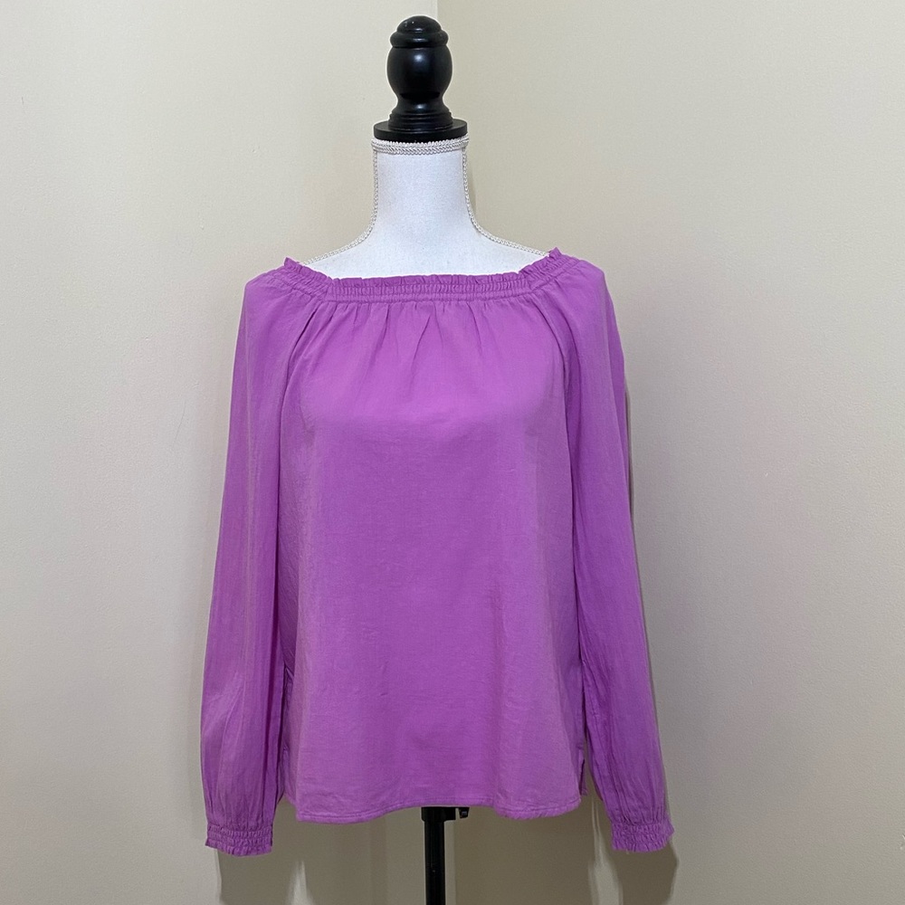 Old Navy || Woman’s purple Off shoulder long sleeves Blouse Sz M